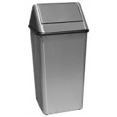 WITT Waste Watchers Standard Swing Top Trash Receptacle - 36 gallon, Stainless Steel